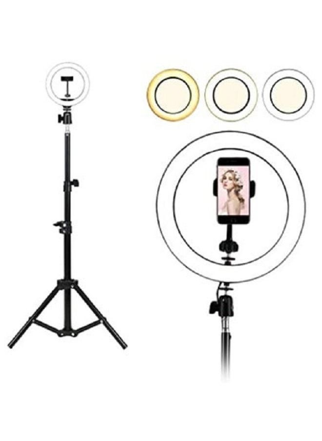 East Lady - Photography LED Ring Light with Tripod Stand Black/White and Phone Holder Specially designed for all smartphones - Image 1