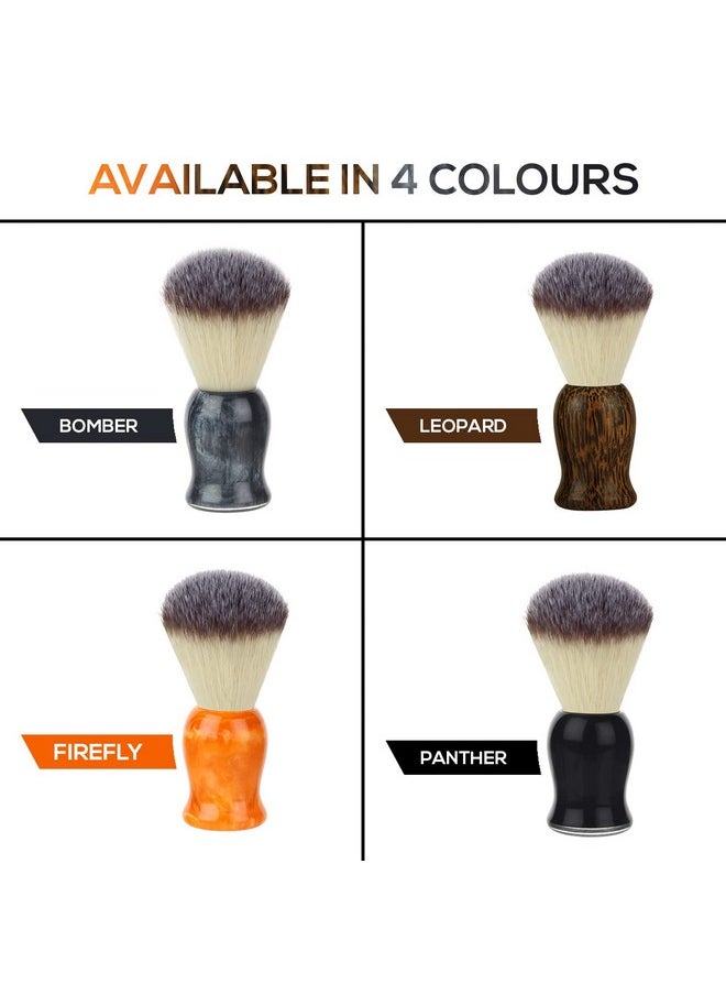 RUBAB MEN - Premium Soft Shaving Brush For Men |Leopard Edition| Experience Luxury Shaving With Cruelty-Free Bristles & Classic Wooden Handle | Designed & Crafted In India - Image 1