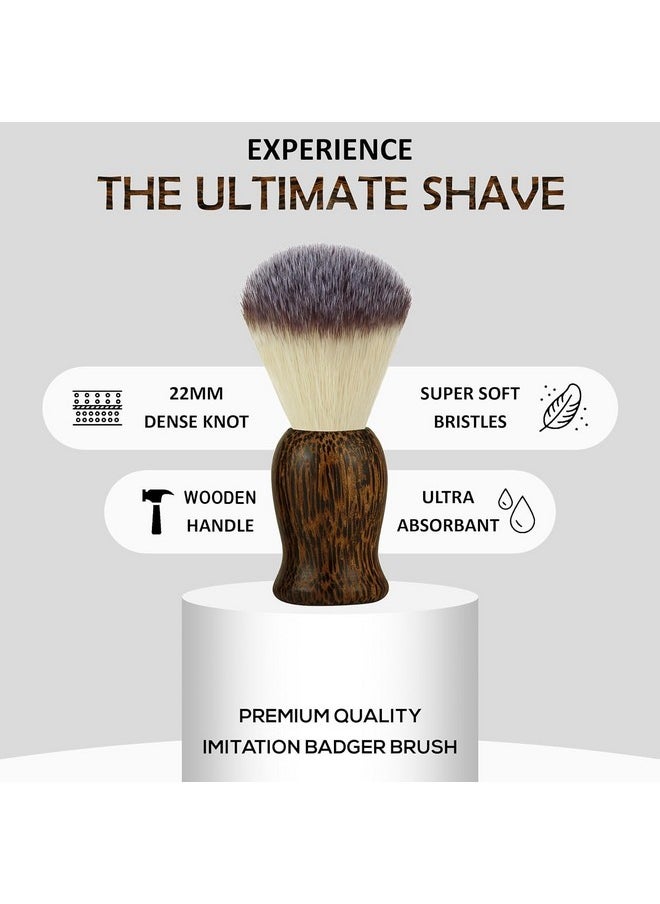 RUBAB MEN - Premium Soft Shaving Brush For Men |Leopard Edition| Experience Luxury Shaving With Cruelty-Free Bristles & Classic Wooden Handle | Designed & Crafted In India - Image 1