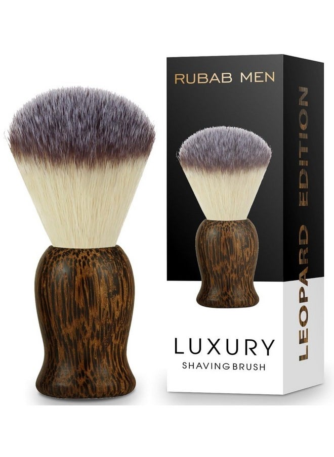 RUBAB MEN - Premium Soft Shaving Brush For Men |Leopard Edition| Experience Luxury Shaving With Cruelty-Free Bristles & Classic Wooden Handle | Designed & Crafted In India - Image 1