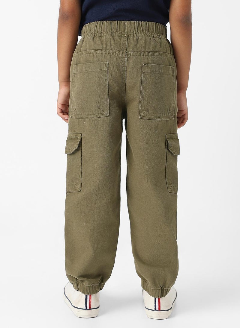 Nautinati Boys Bear Patch Denim Cargo Style Joggers - Image 3