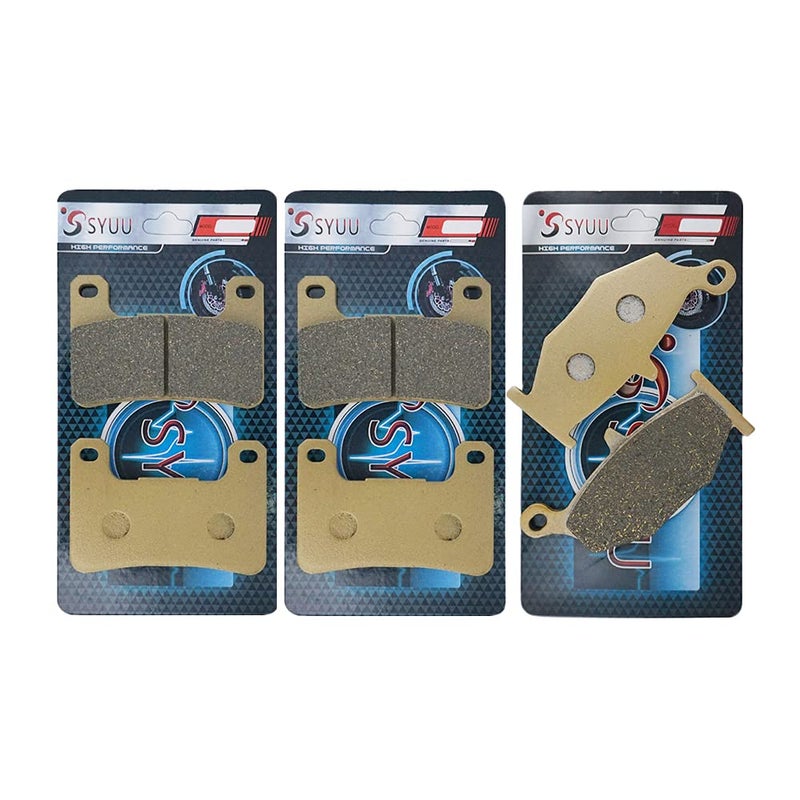 S SYUU SemiMetallic Motorcycle Brake Pads Compatible with Suzuki GSX 1300 R Hayabusa 2008 2009 2010 2011 2012 Low Fade HighPerformance HeatResistant LowNoise For Cruisers Touring FA379F FA419R