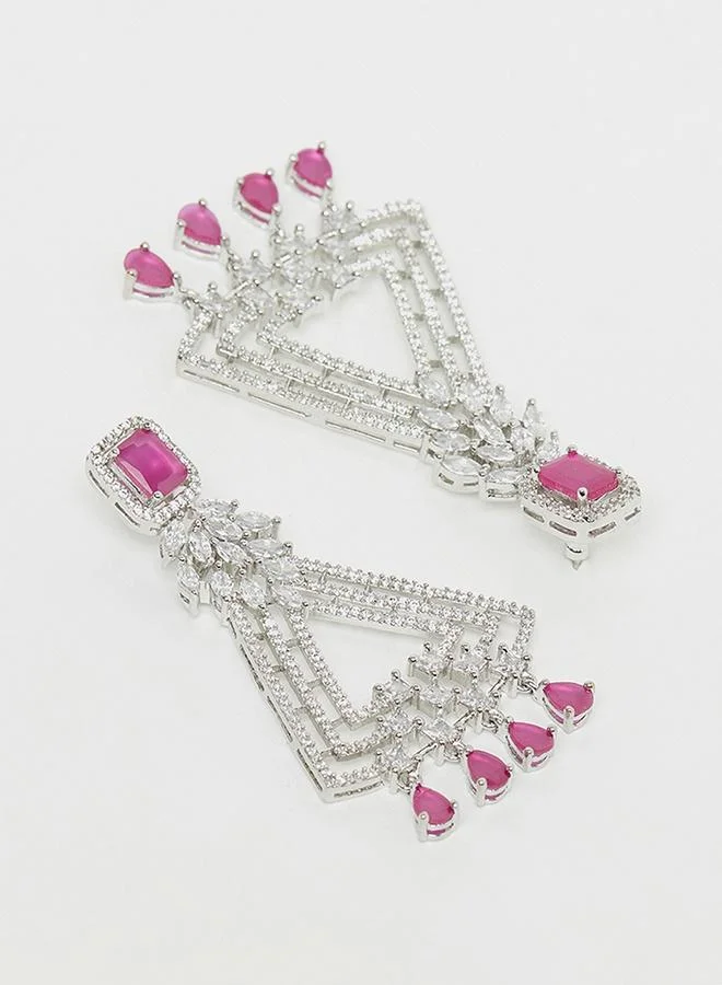 VOYLLA CZ Elegance Cocktail Heavily Embellished Earrings