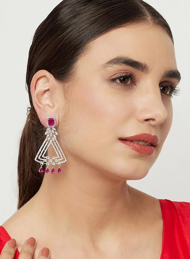 VOYLLA CZ Elegance Cocktail Heavily Embellished Earrings