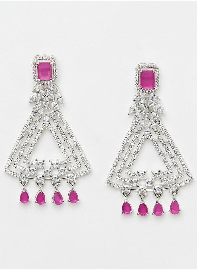 VOYLLA CZ Elegance Cocktail Heavily Embellished Earrings  - Image 2