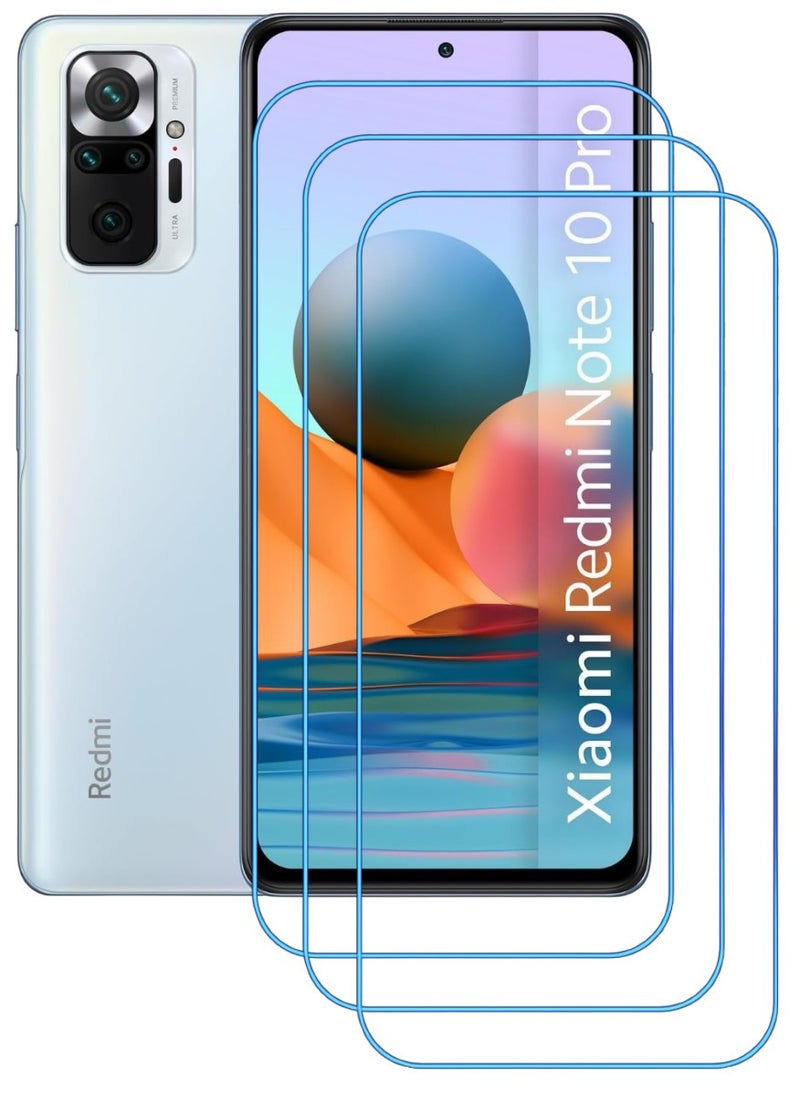 ACLIX 3 Pieces Antistatic ESD Dustproof Premium Quality High Definition Clear Tempered Glass Screen Protector Designed For Xiaomi Redmi Note 10 Pro - Image 1