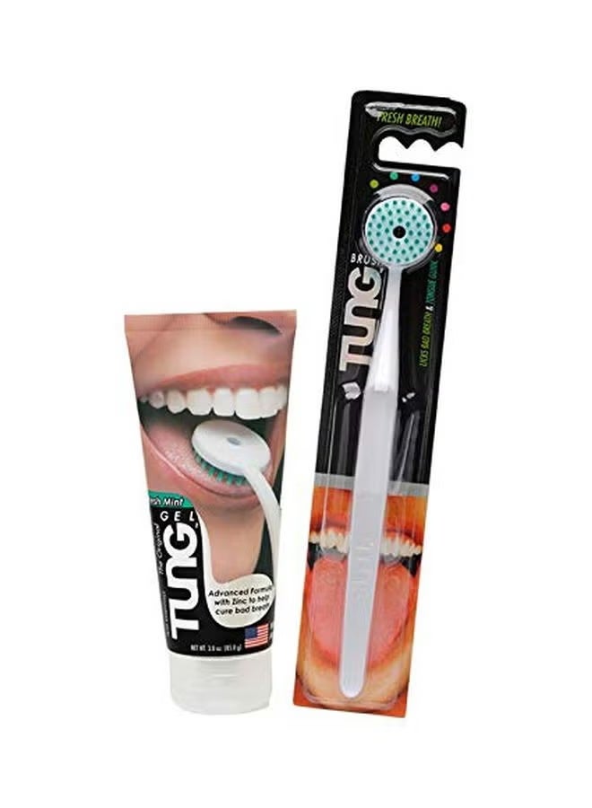Tung Effective tongue cleaner, white/green