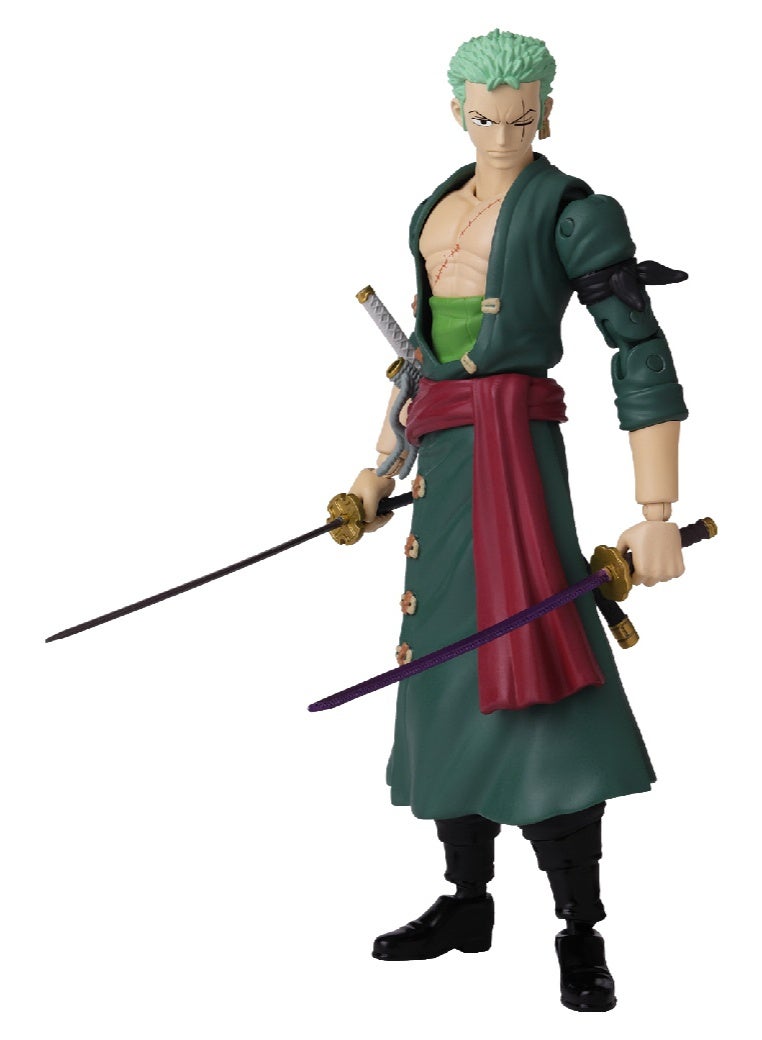 Bandai Anime Heroes One Piece Roronoa Zoro 7-Inches | Collectible Action Figure | Display Figure | Interchangeable Hands | Perfect Gift for Collectors, Manga & Anime Lovers! - Image 3