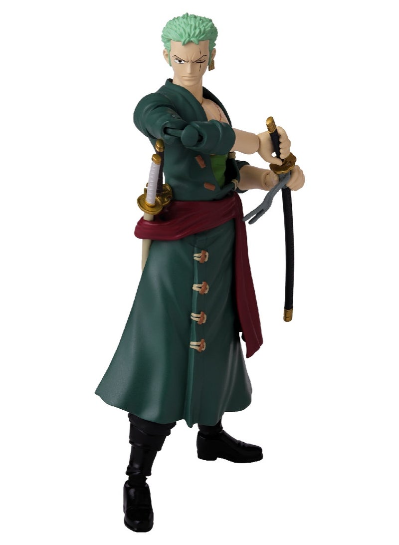 Bandai Anime Heroes One Piece Roronoa Zoro 7-Inches | Collectible Action Figure | Display Figure | Interchangeable Hands | Perfect Gift for Collectors, Manga & Anime Lovers! - Image 4