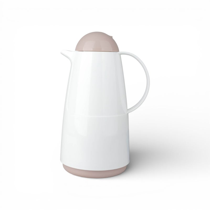 Bister Insulated Thermos with White and Mocca Design, 0.5L - Image 1