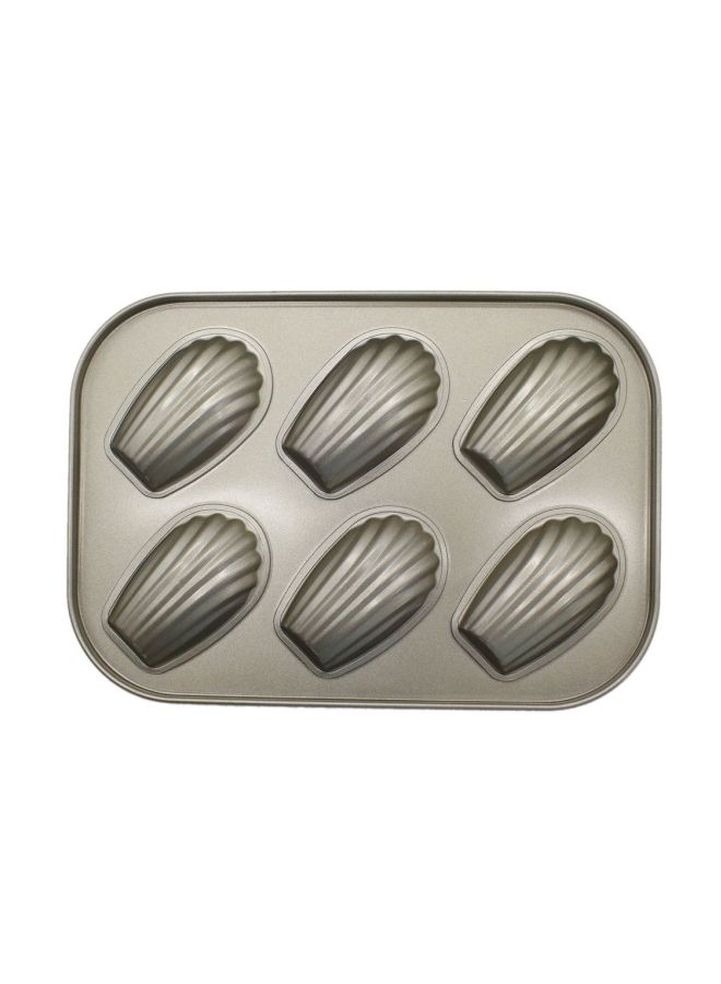 Shell Shaped Cake Mould Silver 26.5x18.5x1.7centimeter - Image 2