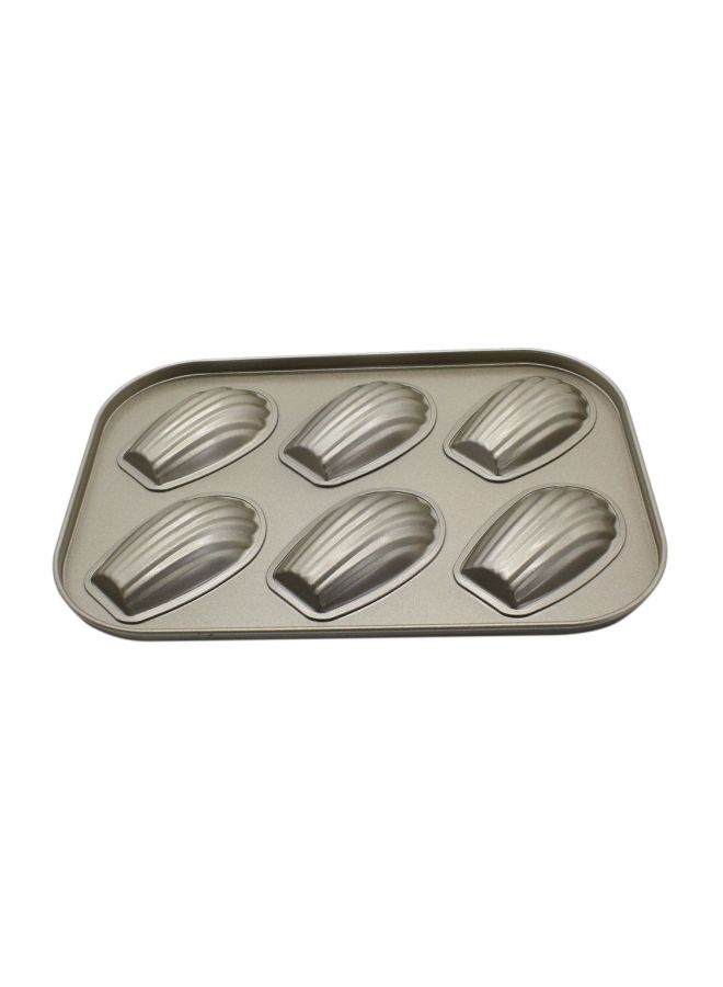 Shell Shaped Cake Mould Silver 26.5x18.5x1.7centimeter - Image 4