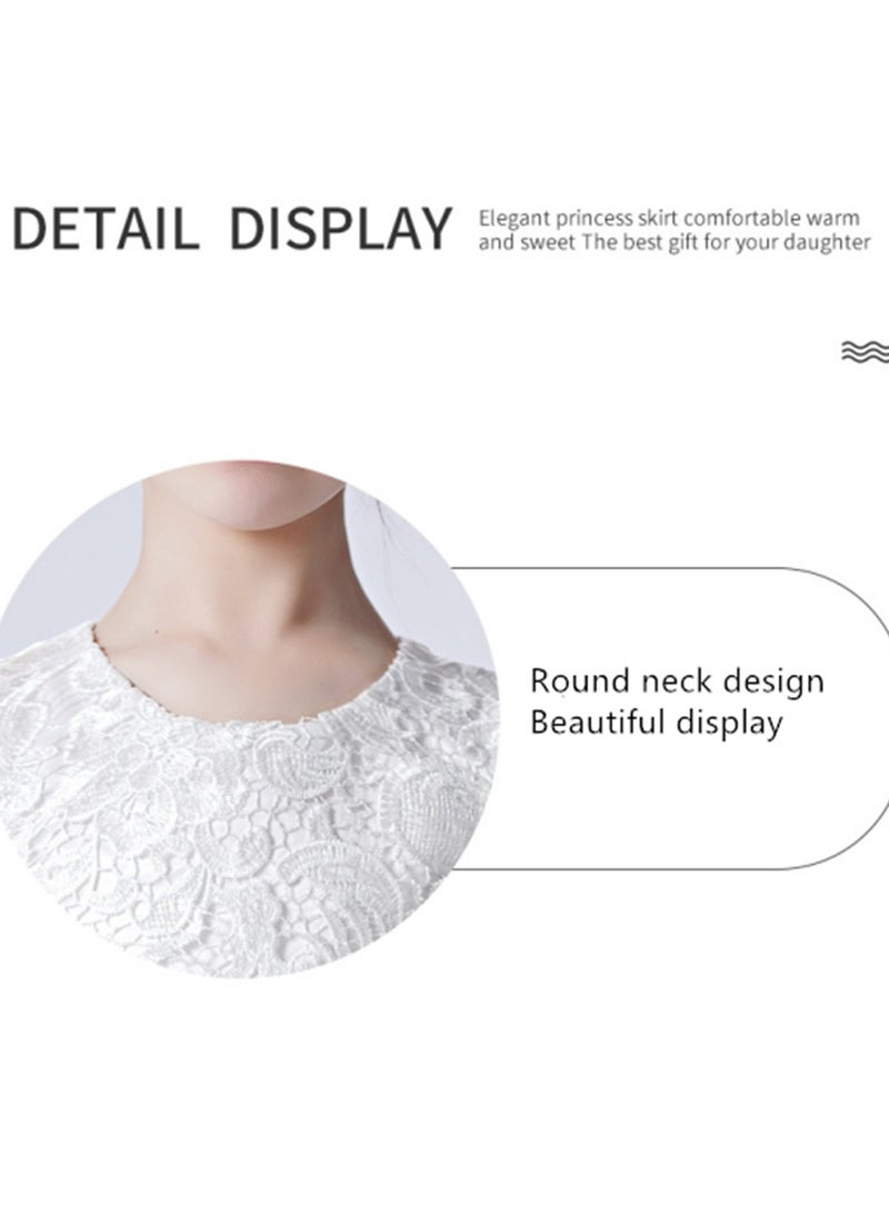 Mesh dress princess dress girls performance clothes flower girl tutu skirt dress - Image 3