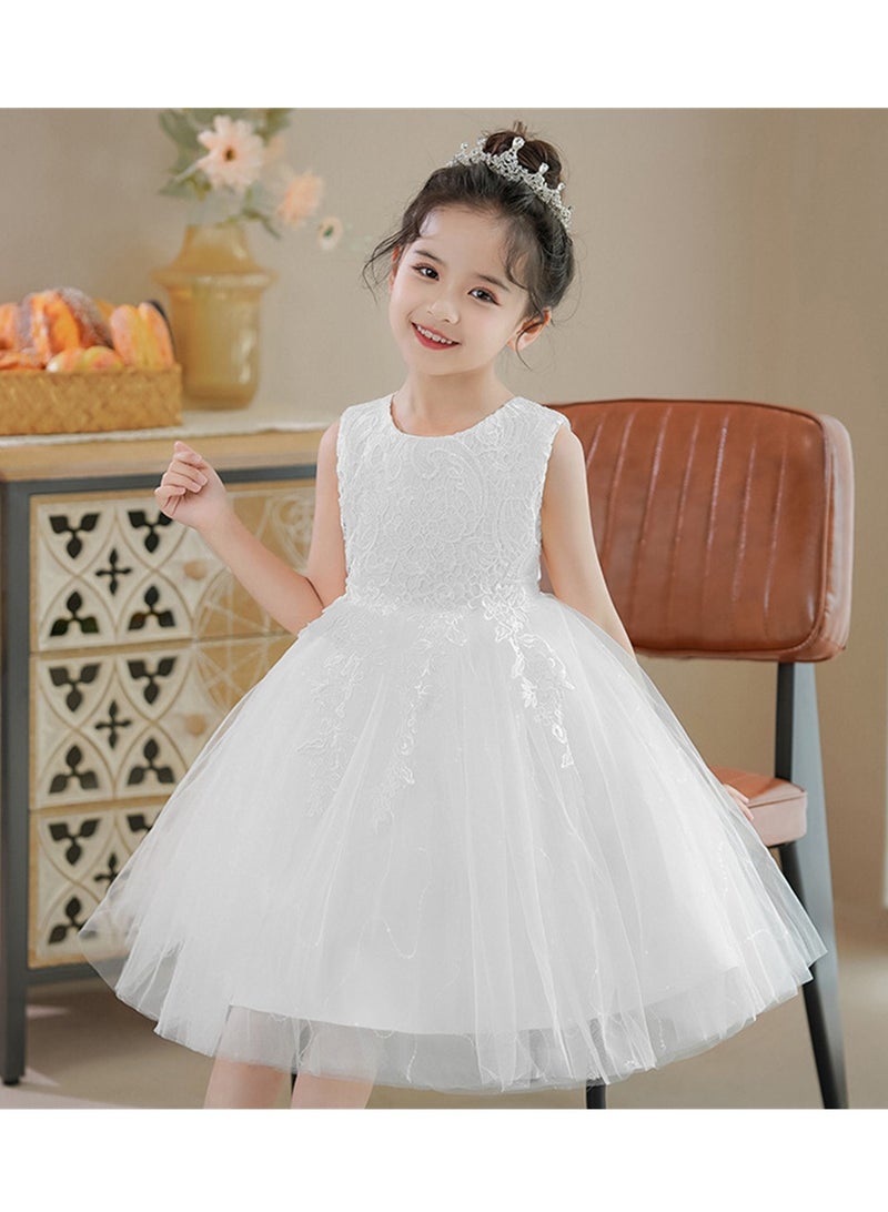 Mesh dress princess dress girls performance clothes flower girl tutu skirt dress - Image 2
