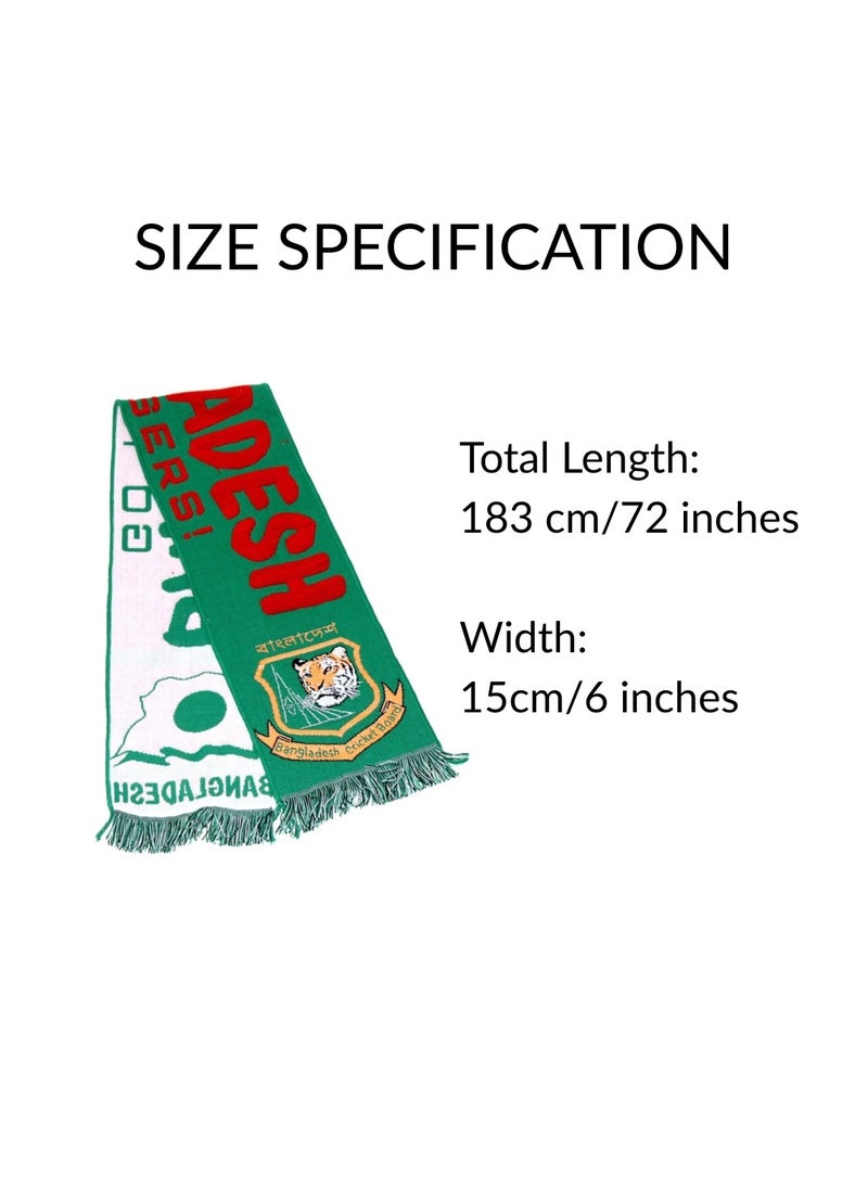 برينت شوب فور مي وشاح بنغلاديش - مثالي للرياضة والاحتفالات الوطنية والمسيرات والكريكيت والأنشطة الخارجية - إكسسوار مريح وأنيق لكل مناسبة - Image 3