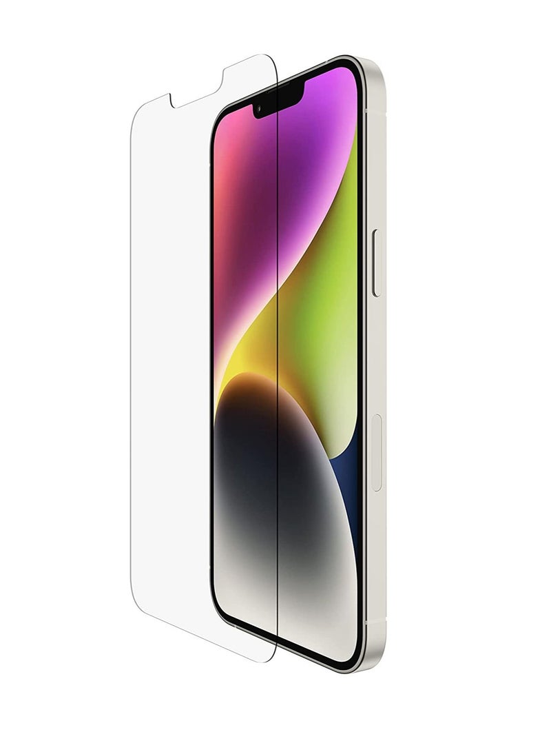 DUSALA UltraGlass iPhone 14, iPhone 13 and 13 Pro Screen Protector, AntiMicrobial-Treated, Easy Bubble Free Application - Image 1