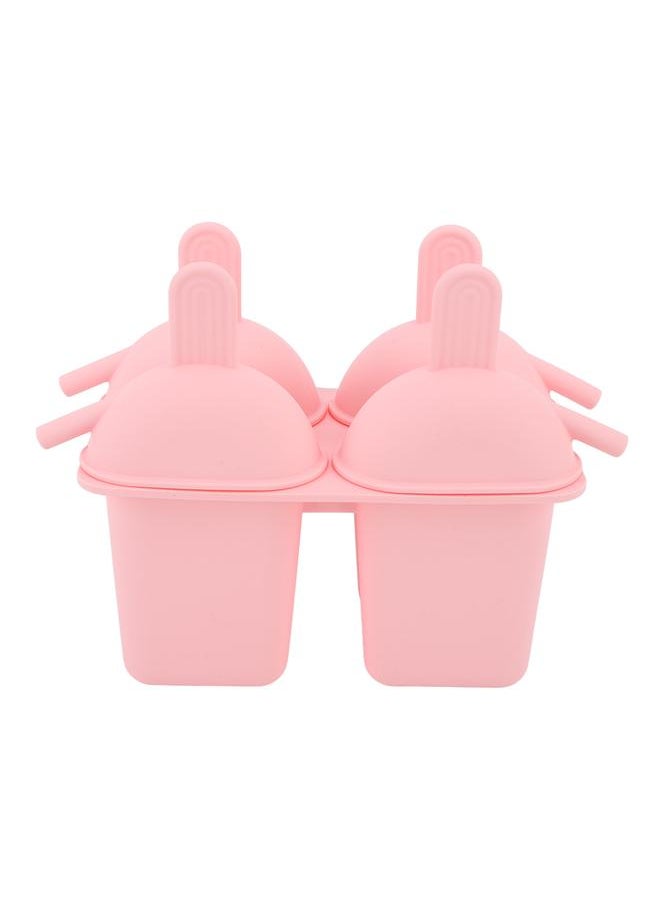 Thoraya - Ice Cream Mold Silicone Practical Portable DIY Ice Pop Maker with 50 Sticks for Household Pink - Image 1