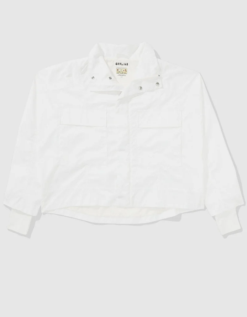 Aerie  OFFLINE By Aerie Cropped Nylon Jacket for Women | Best Price UAE