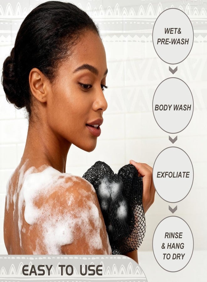 SPMKTBOZAI African Net Sponge Authentic, Loofah Exfoliating Body Scrubber Bath Sponge, African Exfoliating Net Sponge Back Scrubber Washcloth for Shower, Body Care Bathing Accessories (Pink) - Image 4