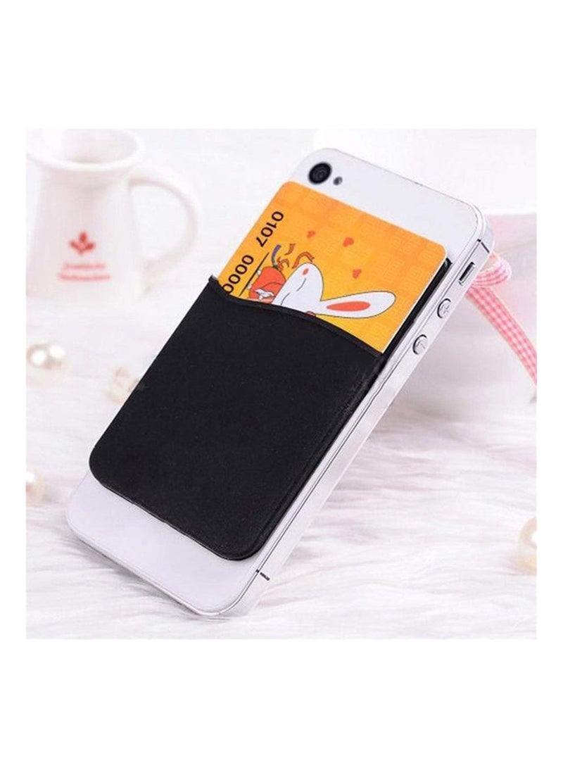 GGOOT Adhesive Sticker Back Cover Card Holder Case Pouch For Cell Phone Soft Comfortable Phone Credit Card Holder  - Image 3