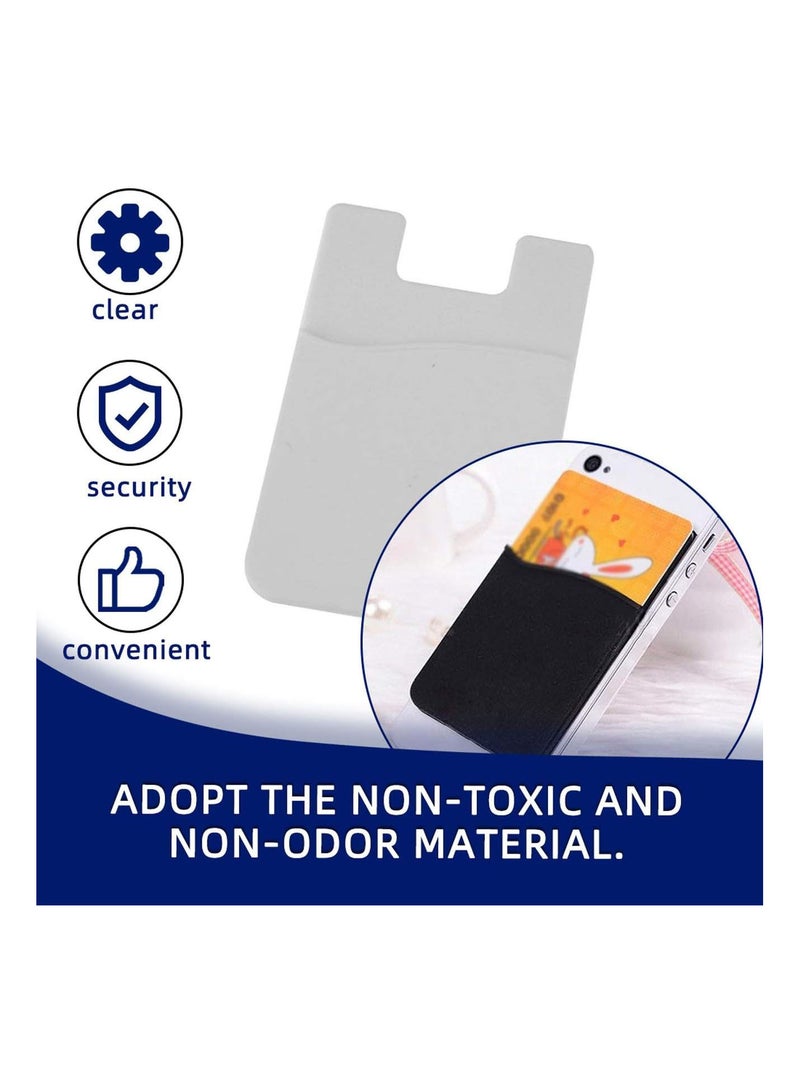 GGOOT Adhesive Sticker Back Cover Card Holder Case Pouch For Cell Phone Soft Comfortable Phone Credit Card Holder  - Image 4