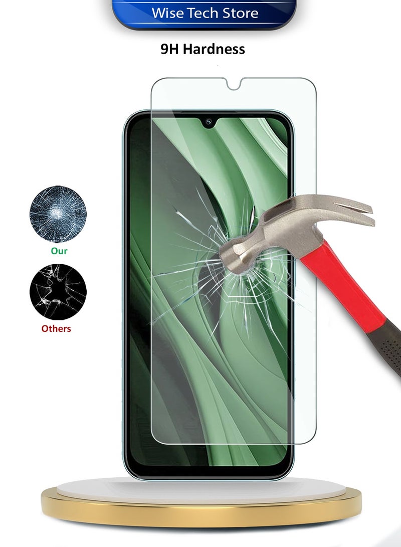 دبليو تيك واقٍ شاشة زجاجي مقسّى 9H 2.5D بحواف منحنية لسلسلة WTech المميزة لهاتف Xiaomi Poco C85 5G 2025 (MSG9CN) - شفاف - Image 3