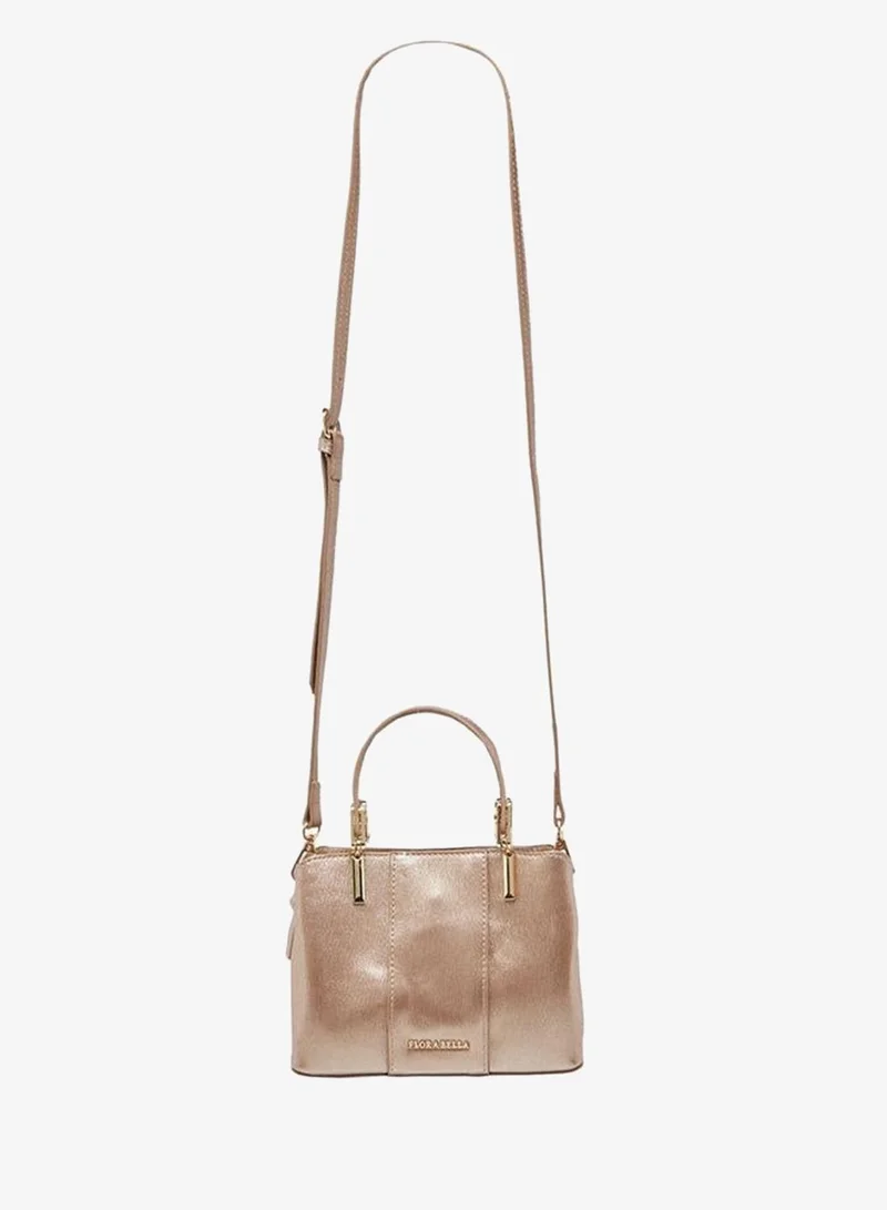 Flora Bella By Shoexpress GOLD Textured Tote Bag With Detachable Strap Ramadan Collection for Women | Best Price UAE