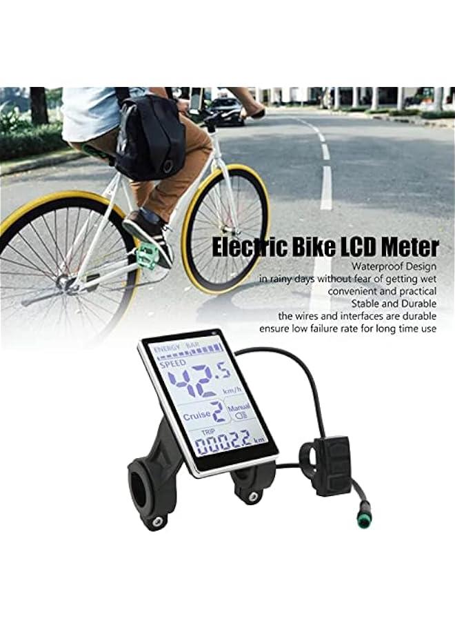 Electric LCD Display Meter, 5 Pin 24V 36V 48V 60V Universal E Scooter M5 LCD Panel Screen Cycling Odometer Computer for 31.8 22.2mm Electric Bikes - Image 2