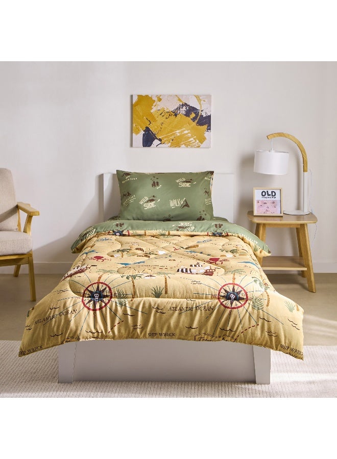 Home Box Joy Adventurer Camp 2-Piece Single Microfibre Comforter Set 220 x 135 cm - Image 4