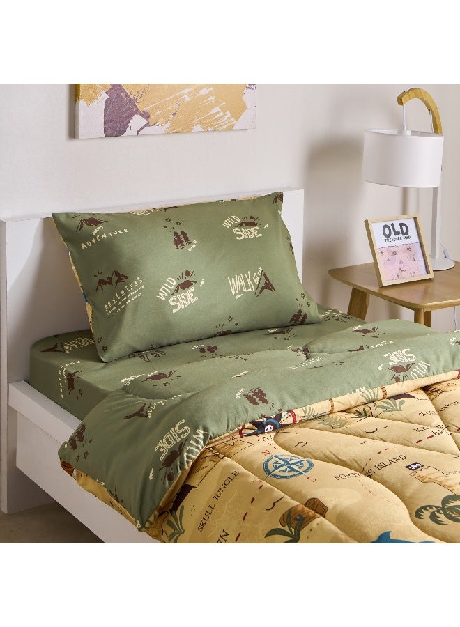 Home Box Joy Adventurer Camp 2-Piece Single Microfibre Comforter Set 220 x 135 cm - Image 2