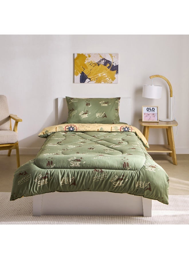 Home Box Joy Adventurer Camp 2-Piece Single Microfibre Comforter Set 220 x 135 cm - Image 5