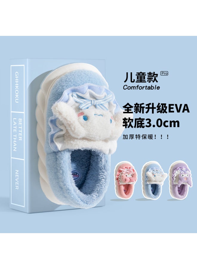 Children's Cotton Slippers For Girls, Winter Parent-child Baby Slippers, Girls' Closed-back Slippers,  New Model, Indoor Fleece-lined Warm Cotton Shoes