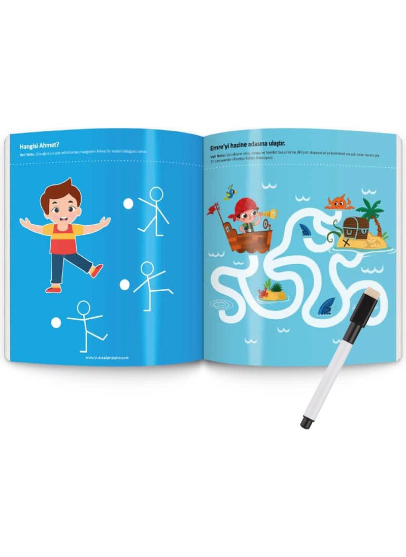 Yükselen Zeka Rising Intelligence 2-4 Years Old Inventor Ant Write-Erase Books 1st Series  - Image 2
