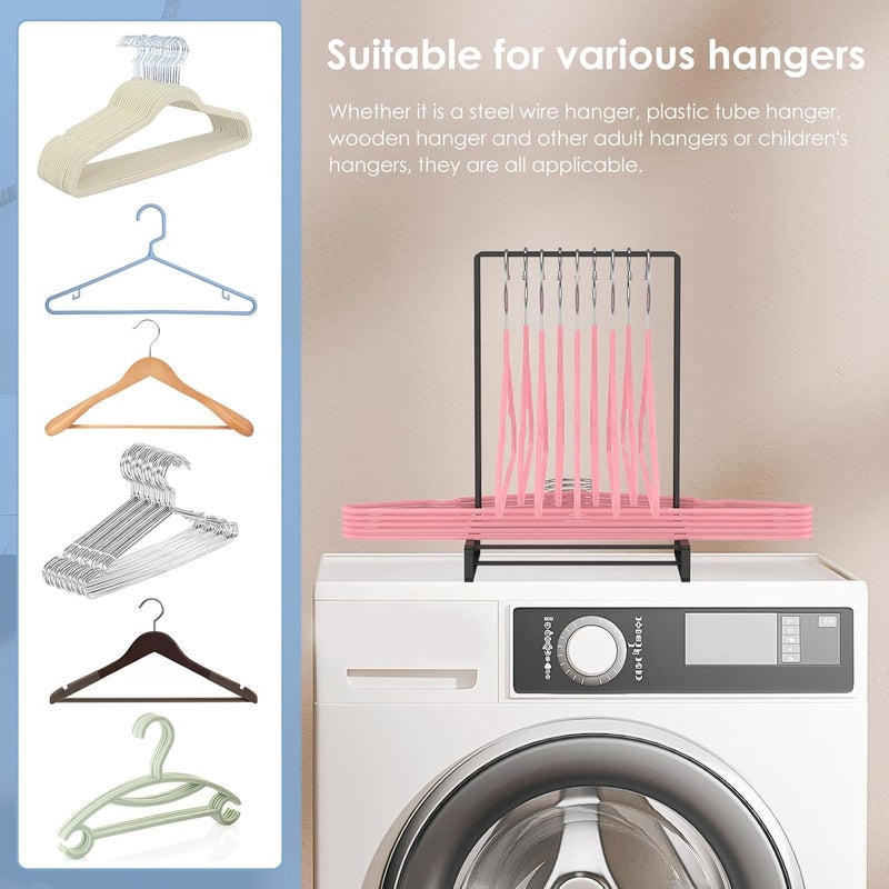windforgecraft 2 Pcs Hanger Organizer, Hanger Stacker, Space-Saving Hanger Holder, Portable Hanger Holder Stand, Clothes Hanger Storage Rack Large Capacity Hanger Holder Stand for Laundry and Wardrobe - Image 5