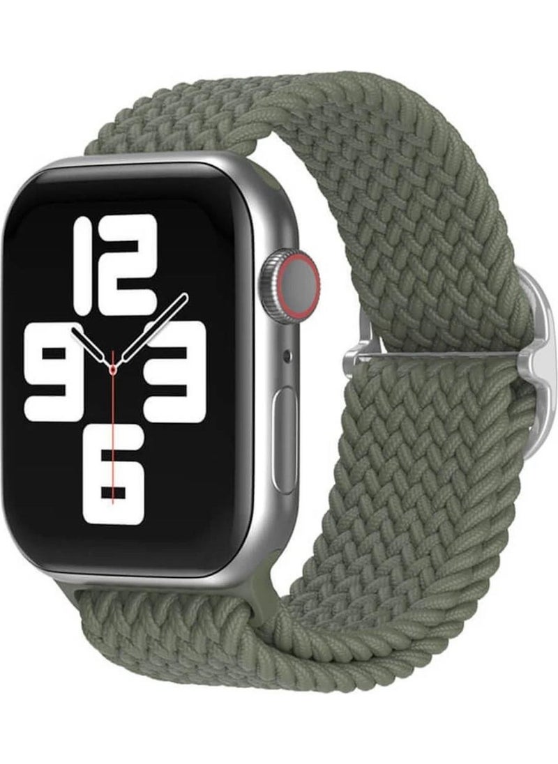 Apple Watch Compatible Ultra Solo Loop Strap Braided Buckle Band 42 44 45 49MM