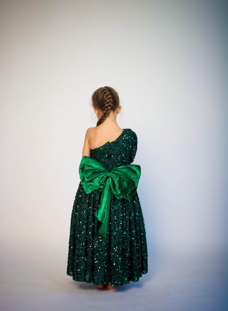 D'Daniela Sequin Emerald Dress - Image 2