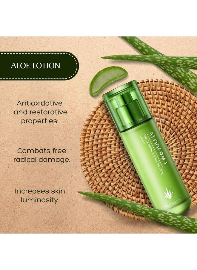 Aloderma - Firming Facial Moisturizer With 76% Organic Aloe Vera Nourishing Face Lotion For Women & Men With Jojoba Oil Natural Skin Firming Lotion Reduce The Appearance Of Fine Lines And Wrinkles - Image 1