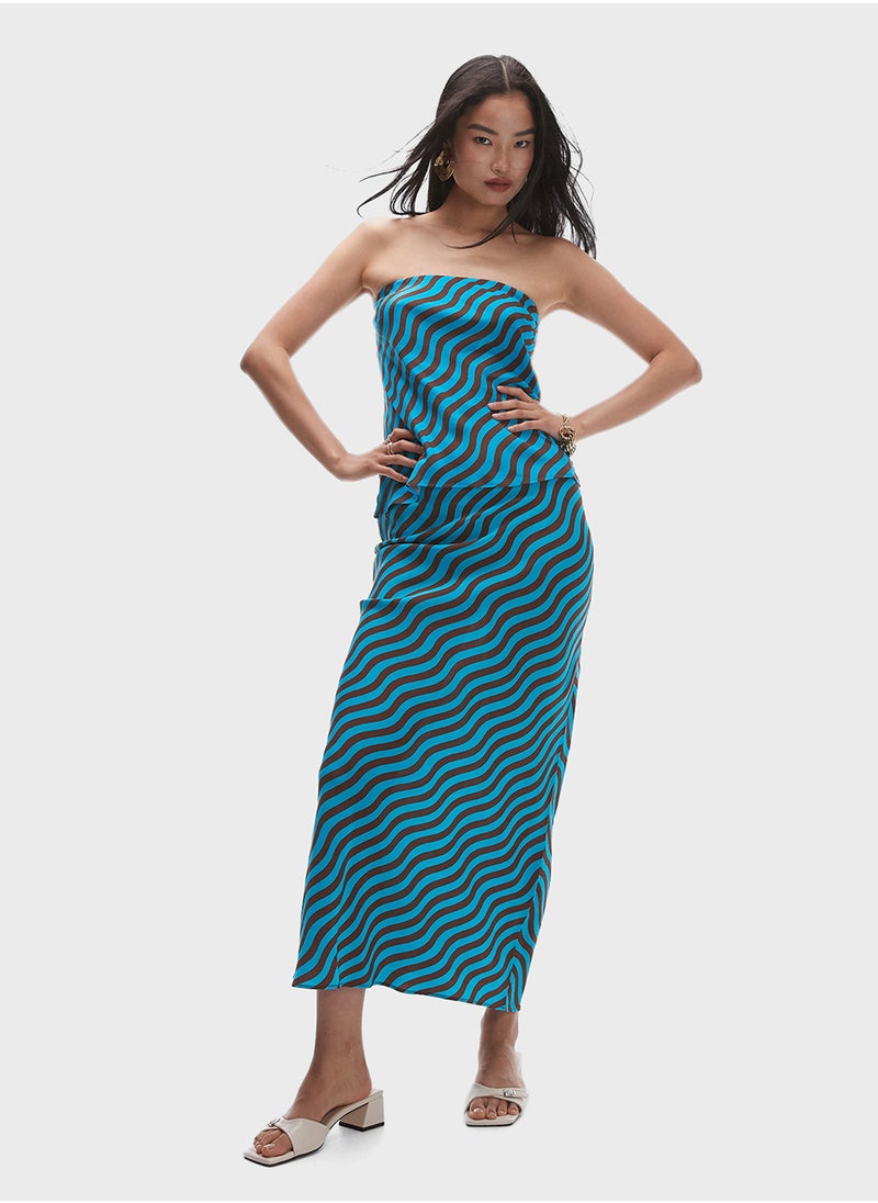TOPSHOP Striped Bandeau Top  - Image 1