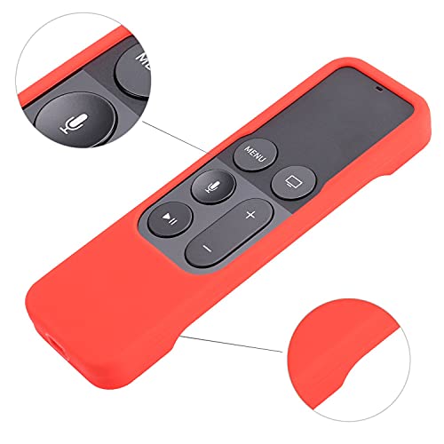 Akwox Apple TV Siri Remote Case with Lanyard (Rose Red) - 4th/5th Gen - Image 4