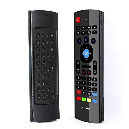 AUSHA Air Mouse SmartUniversal TV Remote with IR Learning and Keyboard for All Android Devices Like Projector,Android TV Box,Smart Android TV,Set top Cable Box, and Gaming Boxes - Image 1