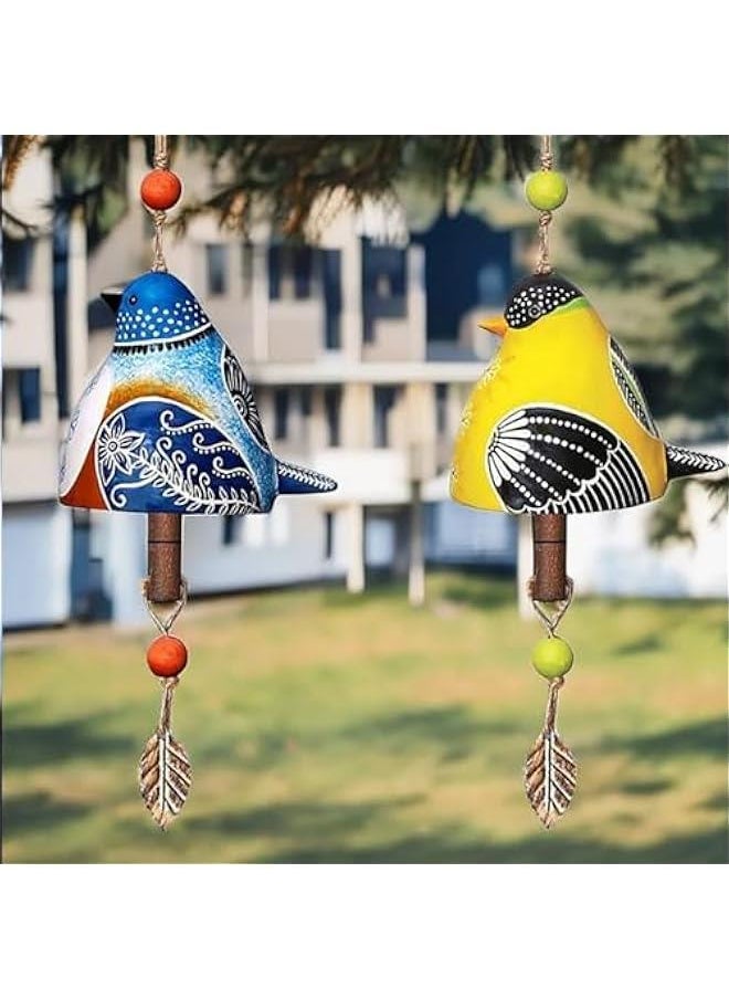 Generic - Bird Song Bell Garden Decoration,Ceramic Chimes Hanging Rustic Wind Chime Bird Song Bell Music Wind Chimes Festival Gift, Witness Friendship for Backyard Church Hanging Decor, The Porch Decor (Red) - Image 1