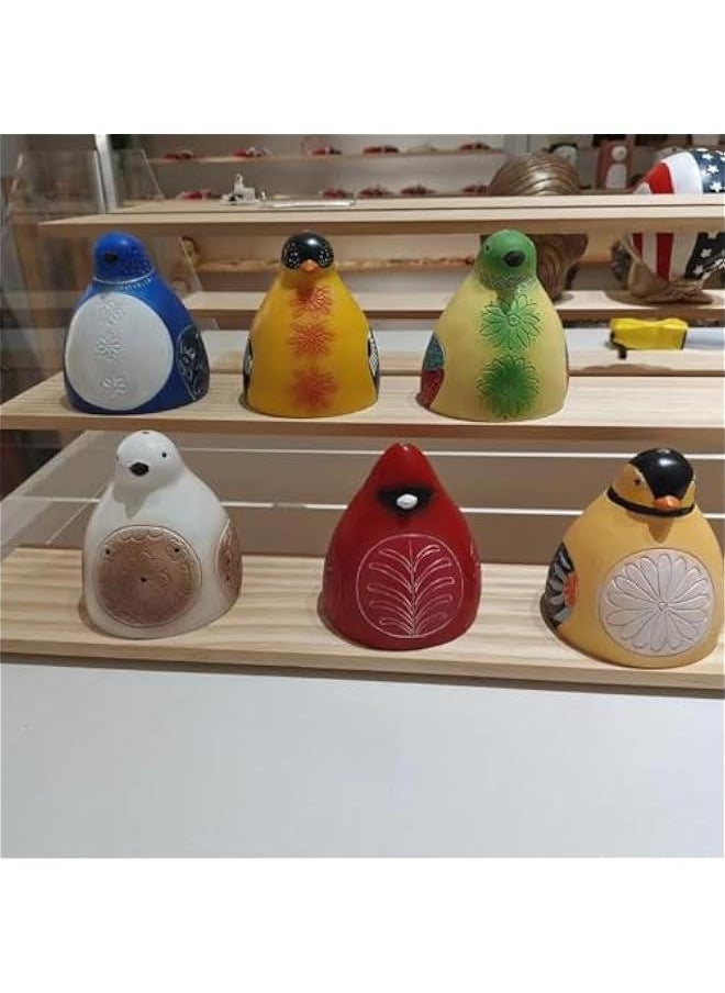Generic - Bird Song Bell Garden Decoration,Ceramic Chimes Hanging Rustic Wind Chime Bird Song Bell Music Wind Chimes Festival Gift, Witness Friendship for Backyard Church Hanging Decor, The Porch Decor (Red) - Image 1