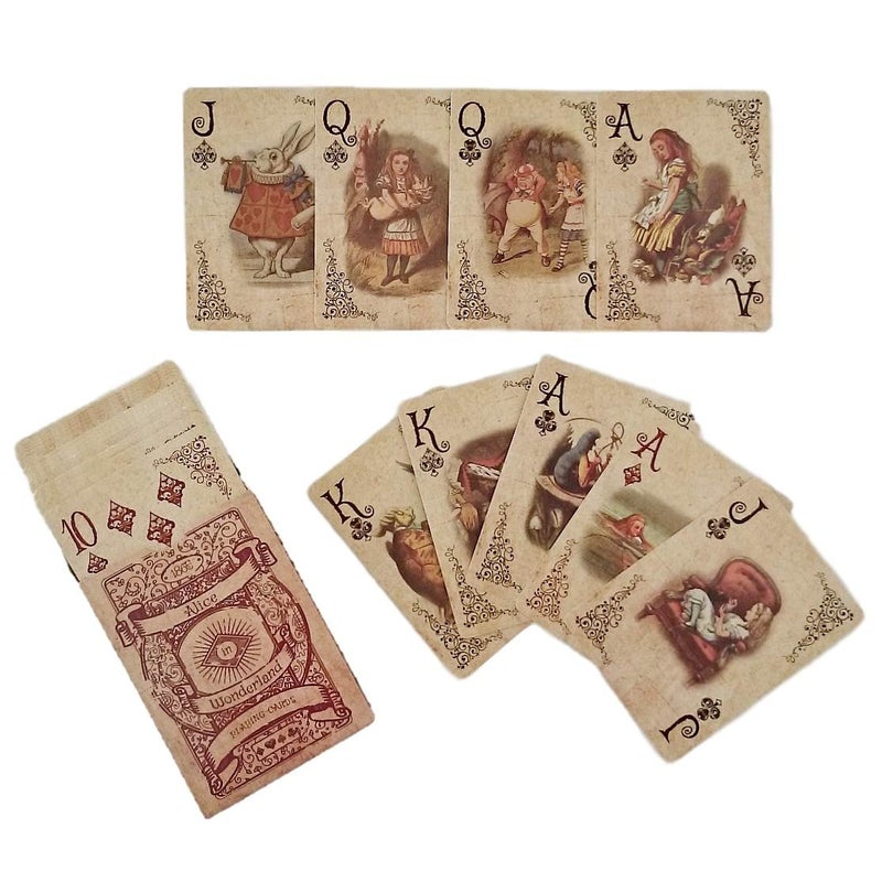 ASVP Shop Alice In Wonderland Playing Cards - Full Set is Ideal for Themed Parties, Props, Theme, and Games - Image 5