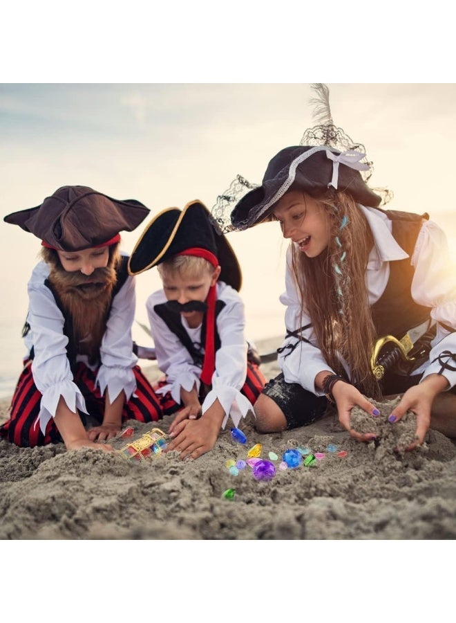 30 Pcs Diving Gem Pool Toys, Big Diamond Gem with Treasure Pirate Chest Box, Summer Underwater Acrylic Gemstones Set, Not Easy to Fade, for Pool Use Treasures Gift Sets - Image 4