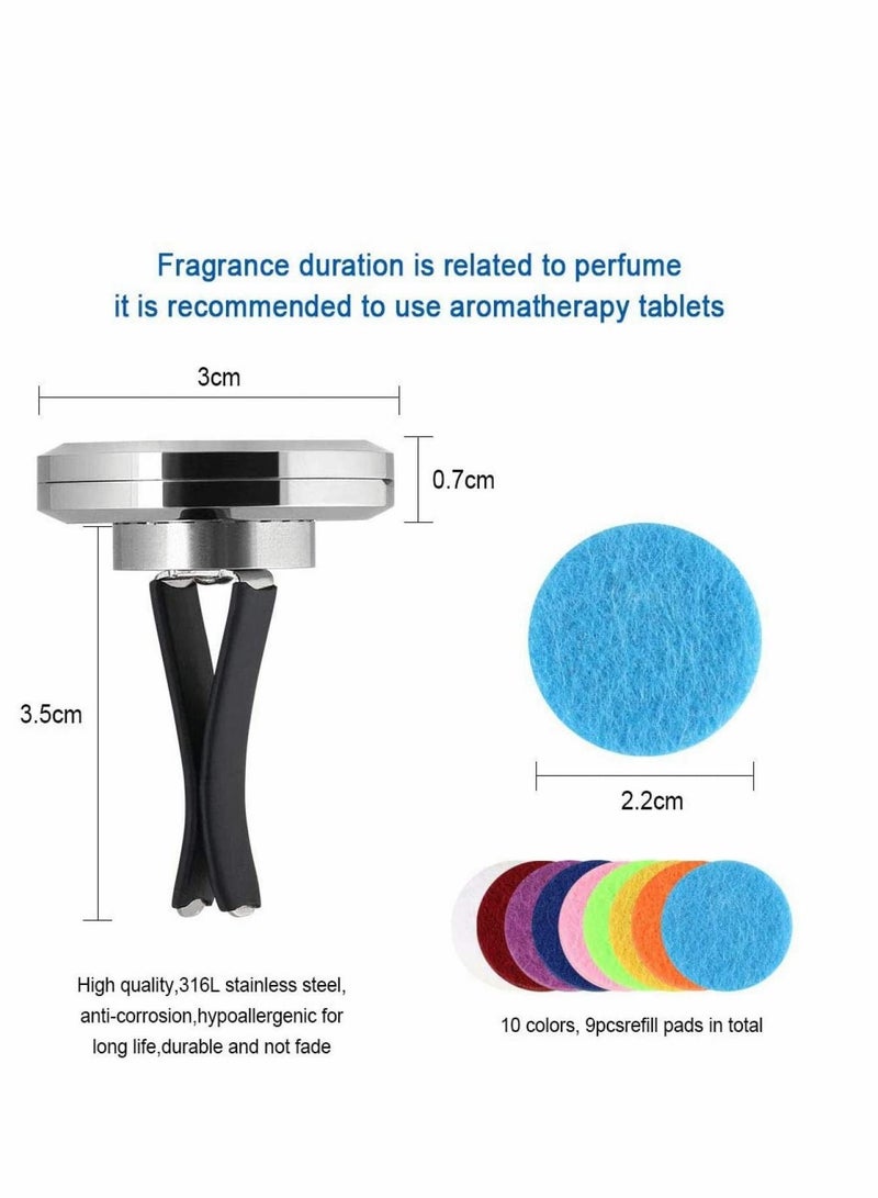 Y&D Aromatherapy Car Diffuser, Vent Clip Essential Oil Diffuser for Air Freshener, 11 Refill Pads - Image 3