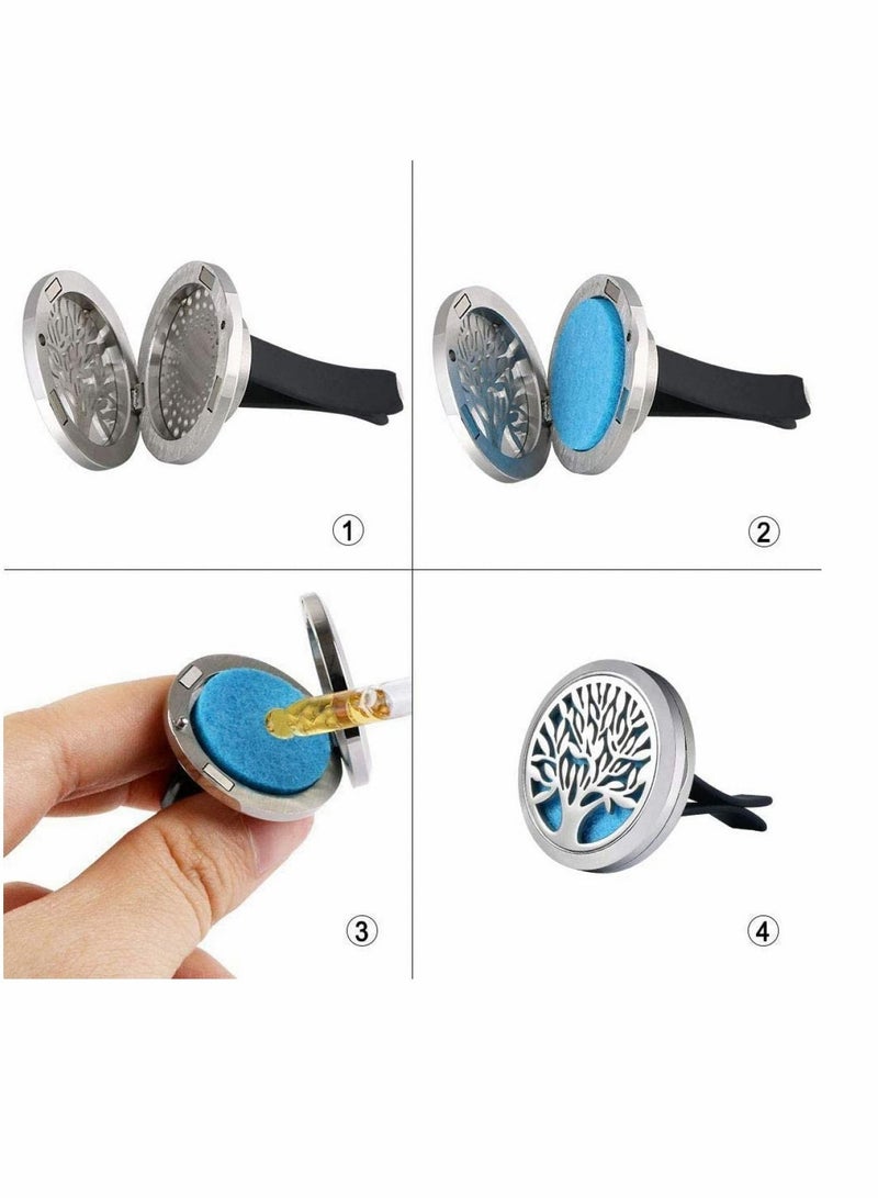 Y&D Aromatherapy Car Diffuser, Vent Clip Essential Oil Diffuser for Air Freshener, 11 Refill Pads - Image 4