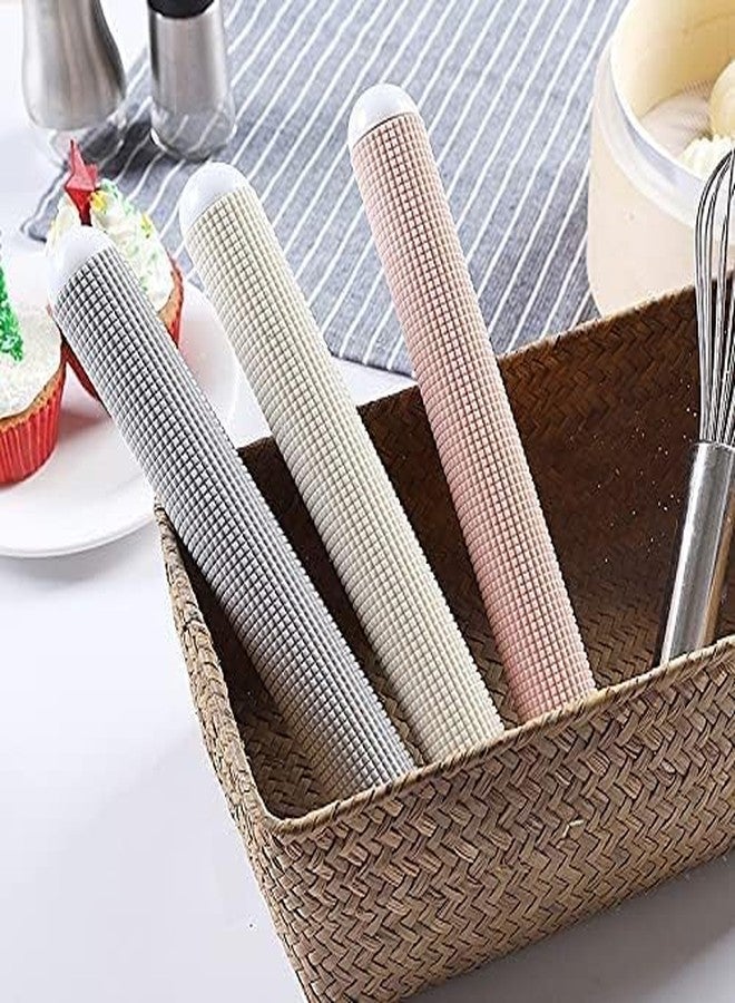 VENIVA 1 Pcs 26.5 CM Plastic Rolling Pin Non-Stick Dough Roller for Baking Roller Pins Kitchen Bakery Rolling Pin Fondant Dough for Pizza Dumpling Fondant Pastry (Grey) - Image 5