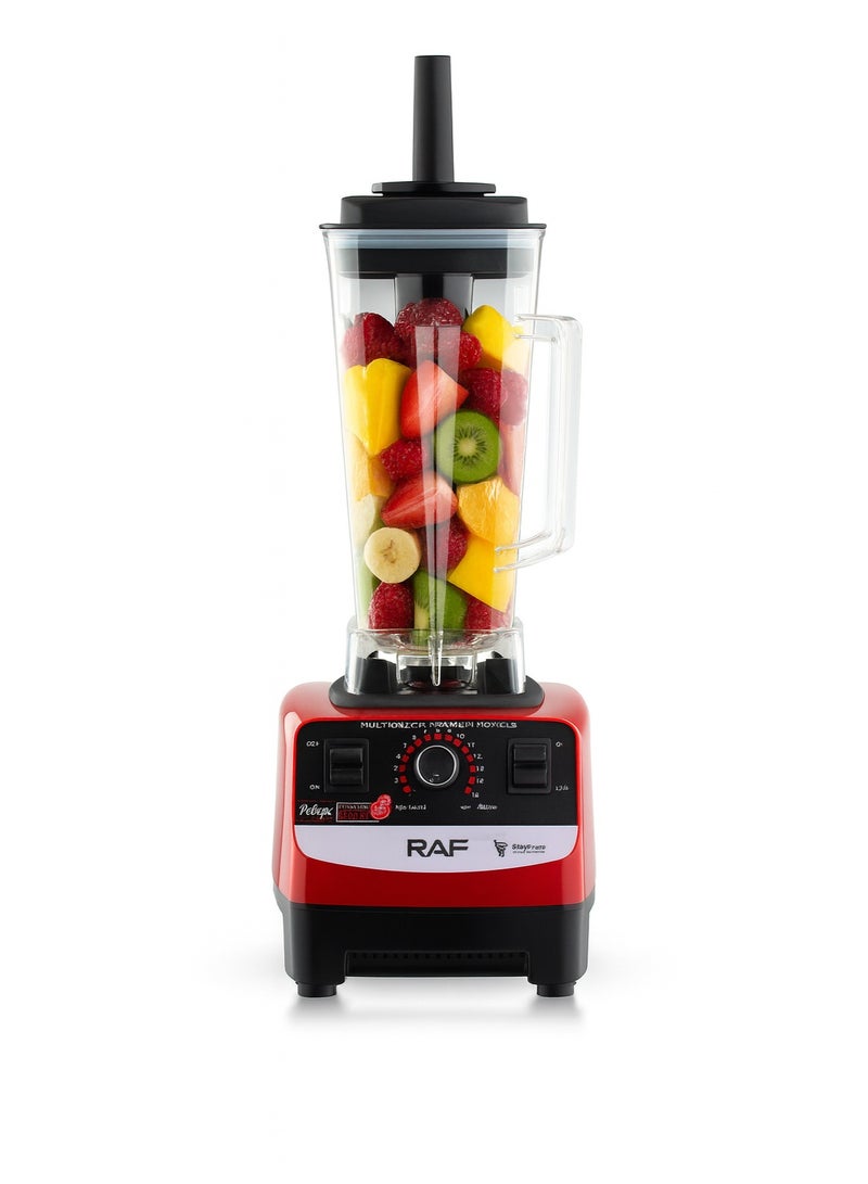 RAF Heavy Duty Electric Blender 2400W, 2.5L Jar, 6 Stainless Steel Blades, High-Speed Multifunction Blender for Smoothies, Juices, Ice Crushing & Coffee Grinding - Image 4