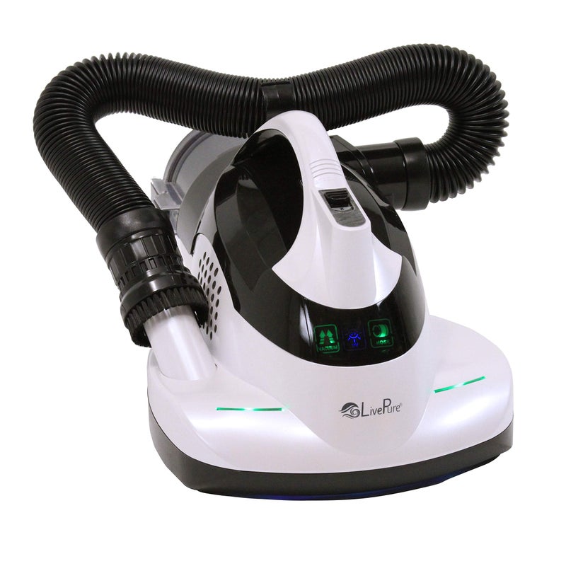 Live Pure LivePure - Ultramite Handheld HEPA Filter Vacuum & Fabric Sanitizer - Dual Motor Brush, UVC Light, And Anti- Allergen Filter To Remove Dust Mites, Bacteria, Viruses - Image 1