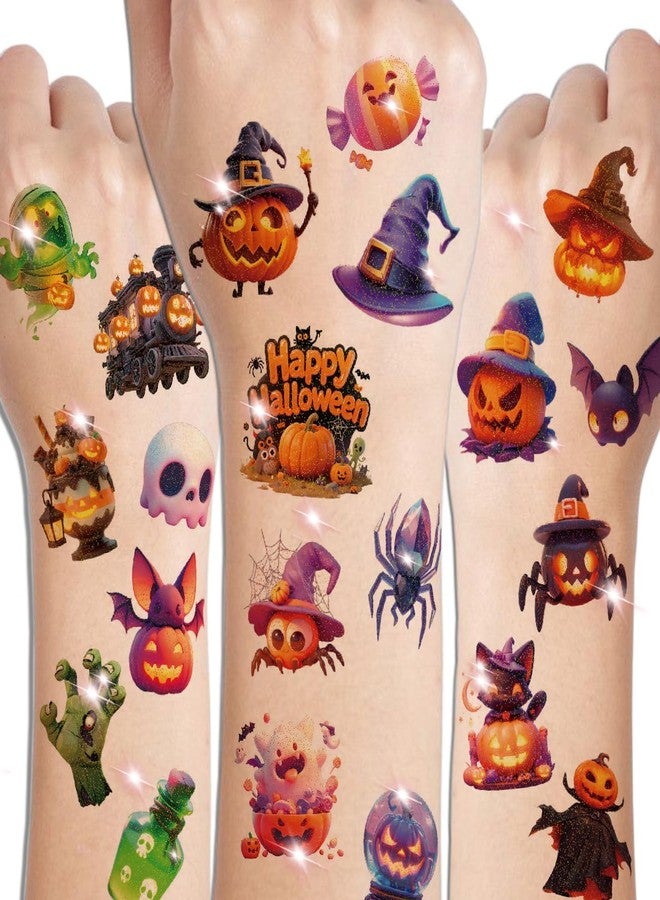 CHARLENT Glitter 3D Halloween Temporary Tattoos for Kids - Image 3